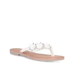 Tongs Entredoigt BLANC Femme A Enfiler