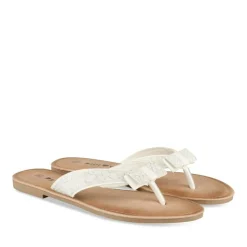 Tongs Entredoigt BLANC Femme Motif Animal A Enfiler