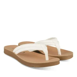 Tongs Entredoigt BLANC Femme Motif Uni A Enfiler