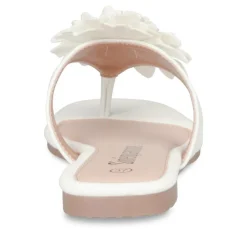 Tongs Entredoigt BLANC Femme A Enfiler