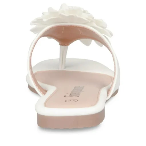 Tongs Entredoigt BLANC Femme A Enfiler