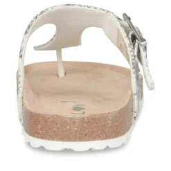 Tongs Entredoigt BLANC Femme Motif Uni