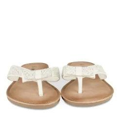 Tongs Entredoigt BLANC Femme Motif Animal A Enfiler
