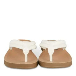 Tongs Entredoigt BLANC Femme Motif Uni A Enfiler