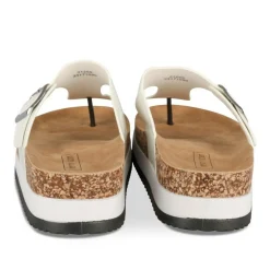 Tongs Entredoigt BLANC Femme Motif Vernis A Enfiler