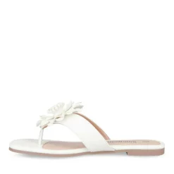 Tongs Entredoigt BLANC Femme A Enfiler