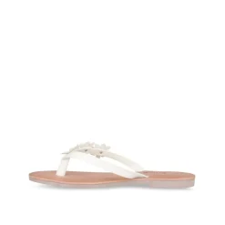 Tongs Entredoigt BLANC Femme A Enfiler
