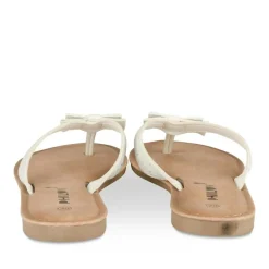 Tongs Entredoigt BLANC Femme Motif Animal A Enfiler