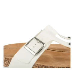 Tongs Entredoigt BLANC Femme Motif Vernis A Enfiler