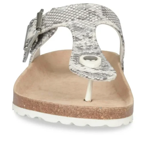 Tongs Entredoigt BLANC Femme Motif Uni