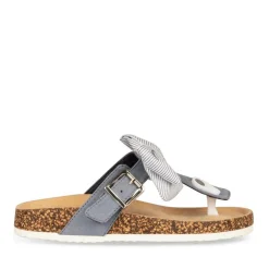 Tongs Entredoigt BLEU Femme Motif Uni