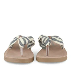 Tongs Entredoigt BLEU Femme Motif Rayures A Enfiler
