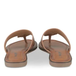 Tongs Entredoigt COGNAC Femme Motif Uni A Enfiler