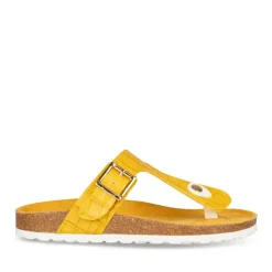 Tongs Entredoigt JAUNE Femme Motif Uni
