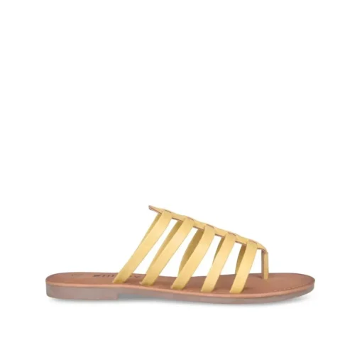 Tongs Entredoigt JAUNE Femme A Enfiler