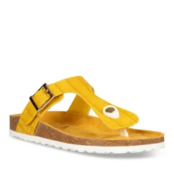 Tongs Entredoigt JAUNE Femme Motif Uni