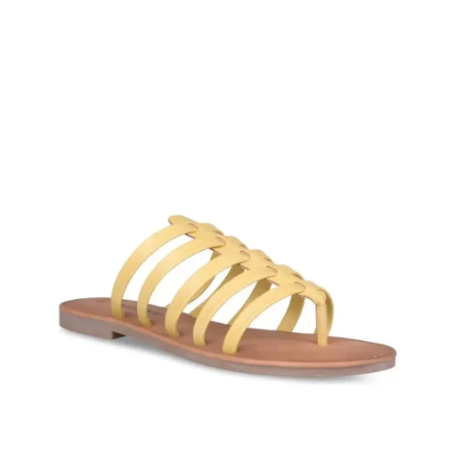 Tongs Entredoigt JAUNE Femme A Enfiler