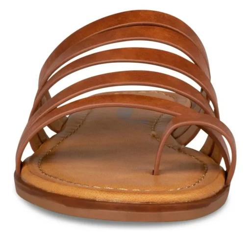 Tongs Entredoigt MARRON Femme A Enfiler