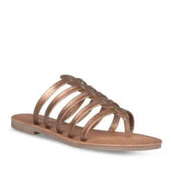 Tongs Entredoigt METALLISE Femme Motif Uni A Enfiler