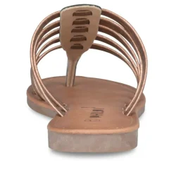Tongs Entredoigt METALLISE Femme Motif Uni A Enfiler