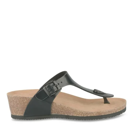 Tongs Entredoigt NOIR Femme Motif Uni A Enfiler