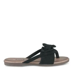 Tongs Entredoigt NOIR Femme Motif Uni A Enfiler