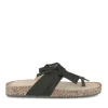 Tongs Entredoigt NOIR Femme Motif Uni A Enfiler