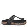 Tongs Entredoigt NOIR Femme Motif Uni A Enfiler