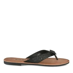 Tongs Entredoigt NOIR Femme Motif Animal A Enfiler