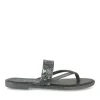 Tongs Entredoigt NOIR Femme Motif Animal A Enfiler