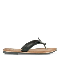 Tongs Entredoigt NOIR Femme Motif Paillettes A Enfiler