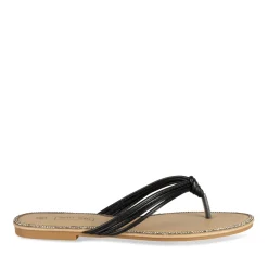 Tongs Entredoigt NOIR Femme Motif Uni A Enfiler