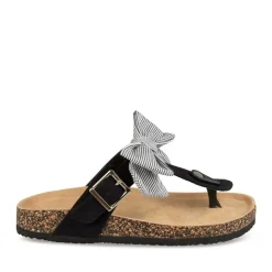 Tongs Entredoigt NOIR Femme Motif Uni A Enfiler