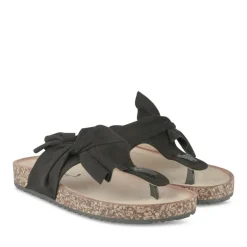 Tongs Entredoigt NOIR Femme Motif Uni A Enfiler
