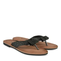 Tongs Entredoigt NOIR Femme Motif Animal A Enfiler