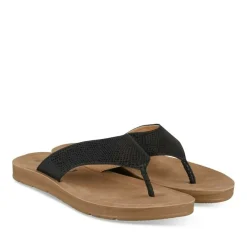 Tongs Entredoigt NOIR Femme Motif Animal A Enfiler
