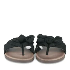 Tongs Entredoigt NOIR Femme Motif Uni A Enfiler