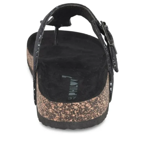Tongs Entredoigt NOIR Femme Motif Uni A Enfiler