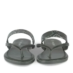 Tongs Entredoigt NOIR Femme Motif Animal A Enfiler