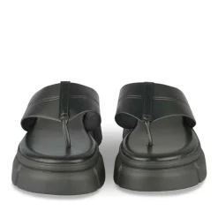 Tongs Entredoigt NOIR Femme Motif Uni A Enfiler