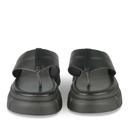 Tongs Entredoigt NOIR Femme Motif Uni A Enfiler