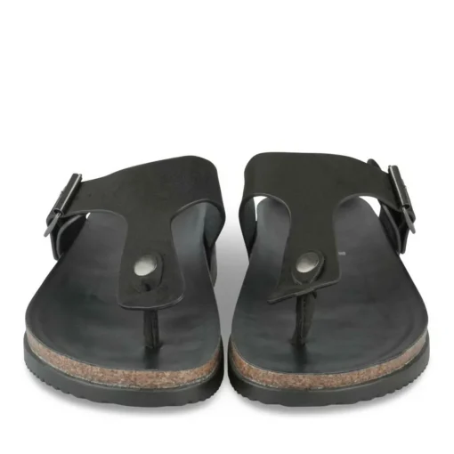 Tongs Entredoigt NOIR Femme Motif Uni A Enfiler