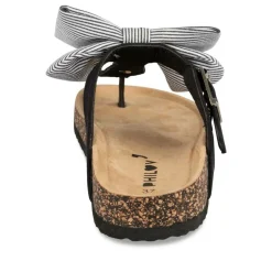 Tongs Entredoigt NOIR Femme Motif Uni A Enfiler