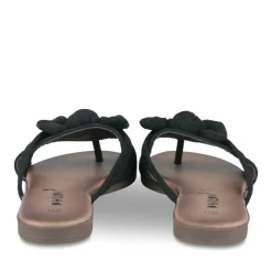 Tongs Entredoigt NOIR Femme Motif Uni A Enfiler