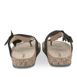 Tongs Entredoigt NOIR Femme Motif Uni A Enfiler