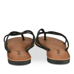 Tongs Entredoigt NOIR Femme Motif Carreaux A Enfiler