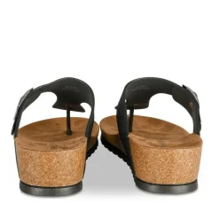Tongs Entredoigt NOIR Femme Motif Uni A Enfiler