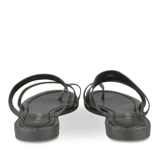 Tongs Entredoigt NOIR Femme Motif Uni A Enfiler