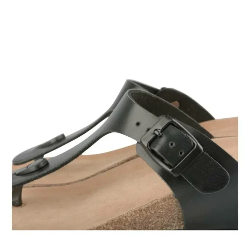 Tongs Entredoigt NOIR Femme Motif Uni A Enfiler