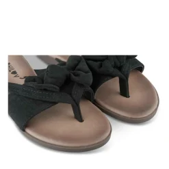 Tongs Entredoigt NOIR Femme Motif Uni A Enfiler